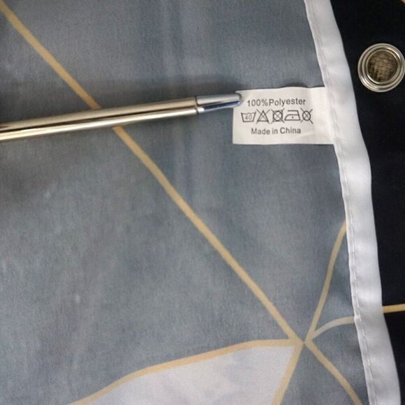 Bathroom Shower Curtain Abstract Modern Geometric Marble - Picture 9 of 9